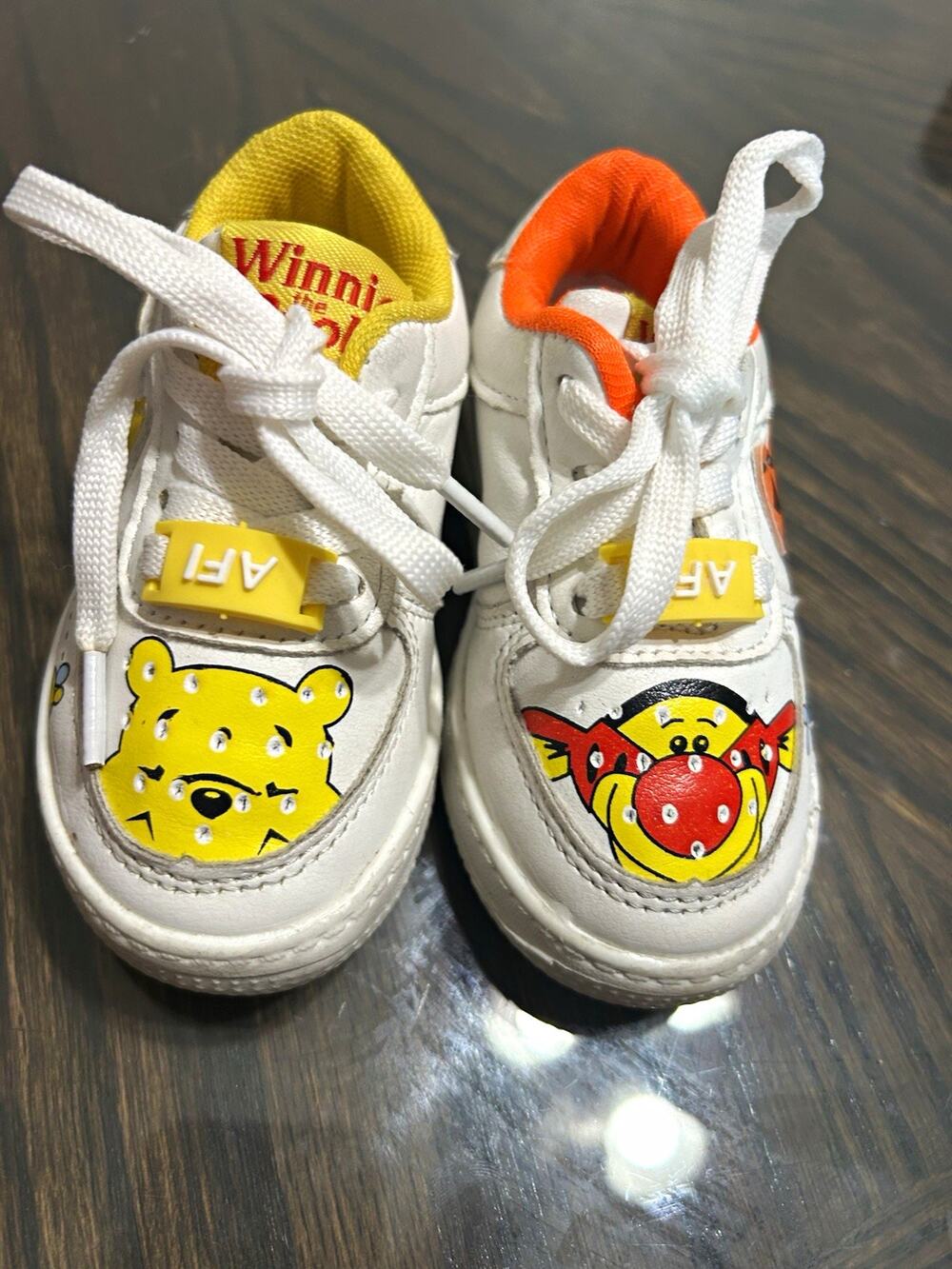 Nike Air Force 1 Custom Winnie the Pooh Kids Sneakers Disney 6C :Read